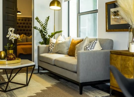 living room at The Gabriella apartments