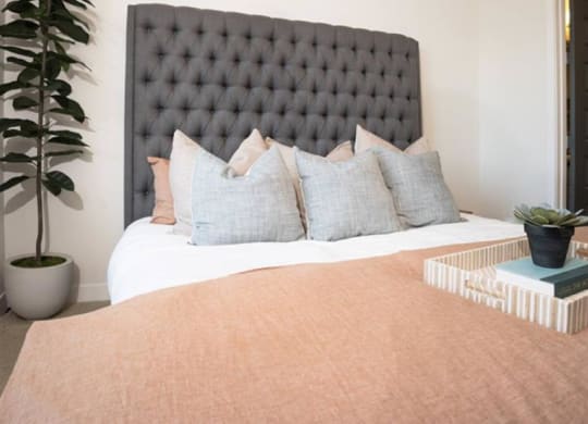 spacious bedroom at The Gabriella apartments