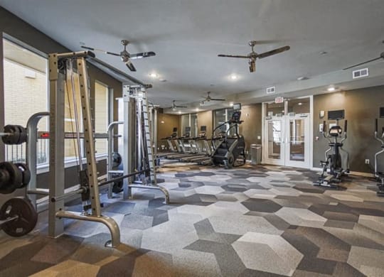 fitness center at Aspire at 610 apartments