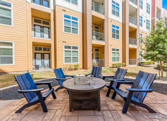 outdoor fireside retreat at Aspire at 610 apartments