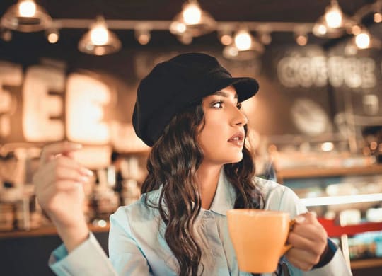 Resident Drinking Coffee in Chicago, Illinois 60610