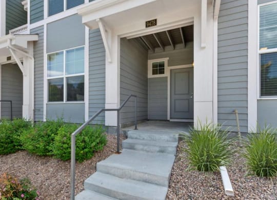 Apartment Entrance at Belle Creek Commons, Henderson, CO