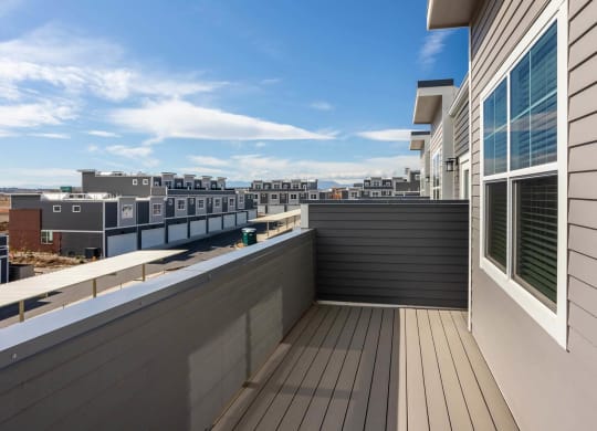 Huge balcony at Brownstones at Palisade Park, Broomfield, CO,  80023