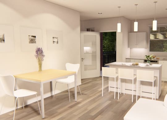 kitchen and dining room view at Brownstones at Palisade Park, Broomfield, 80023