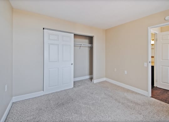 Spacious bedroom with walk-in closet. Two bedroom apartments in Saginaw, MI