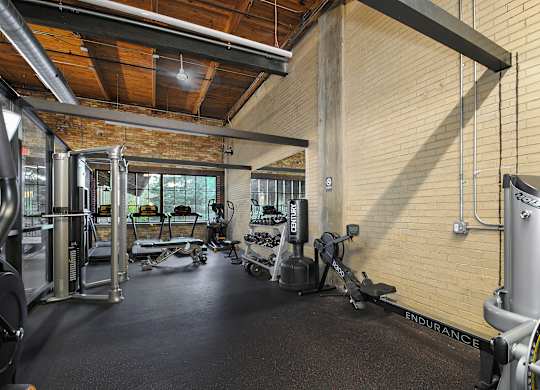 Apartments in Grand Rapids with a gym or fitness center. Off Broadway Apartments fitness center. Off Broadway Apartments gym
