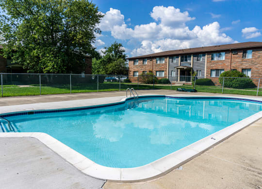 Swimming pool at Golf Manor Apartments in Roseville, Michigan