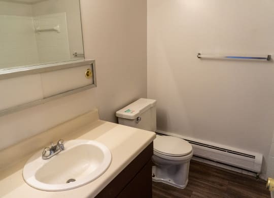 Bathroom at Golf Manor Apartments in Roseville, Michigan
