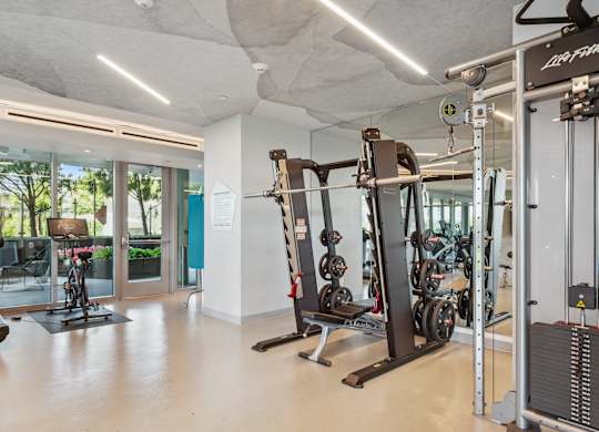 Fitness center at K1 Apartments, San Diego, CA, 92101