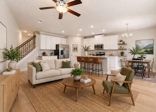 Open-concept living area designed for comfort, relaxation, and everyday living.