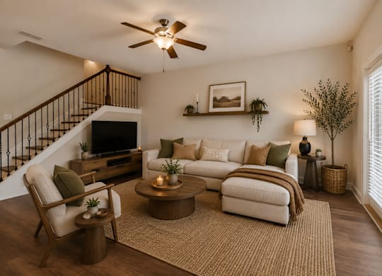 Elegant view of the living room.