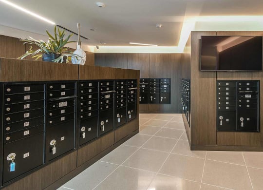 Locker room at K1 Apartments, San Diego, 92101