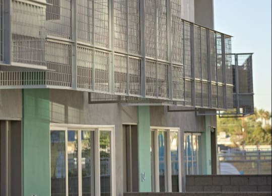 a view of the side of a building with a balcony at Novella Arcadia, Phoenix Arizona