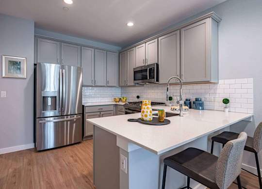 Amazing kitchens with modern appliances at Villae ATX Luxury Rental Townhomes, Texas, 78652