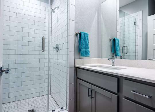 Designer Bathroom Suites at Villae ATX Luxury Rental Townhomes, Manchaca, TX, 78652