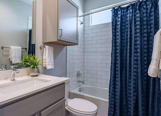 Bathroom With Extra Storage at Villae ATX Luxury Rental Townhomes, Manchaca, TX, 78652