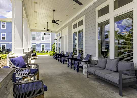 the preserve at ballantyne commons porch seating area