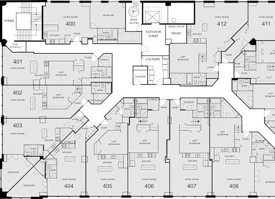 the floor plan shows the different floors of a house