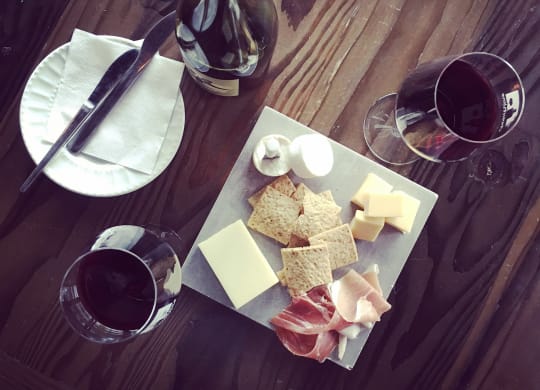 GenuWine Wine Glasses And Sheese Board