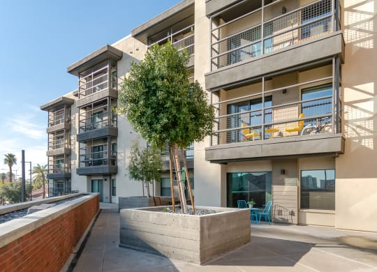 Entertaining Deck At Union at Roosevelt Apartments In Phoenix, AZ