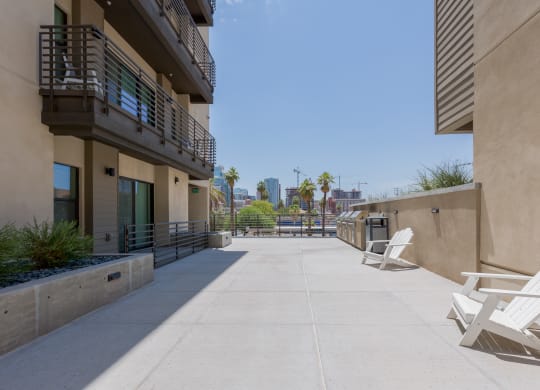 Outdoor Lounge Areas At Union at Roosevelt Apartments In Phoenix, AZ
