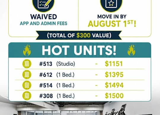 A promotional image for Pure Lowry Hot Specials offering a $300 Amazon Gift Card for leasing an apartment.