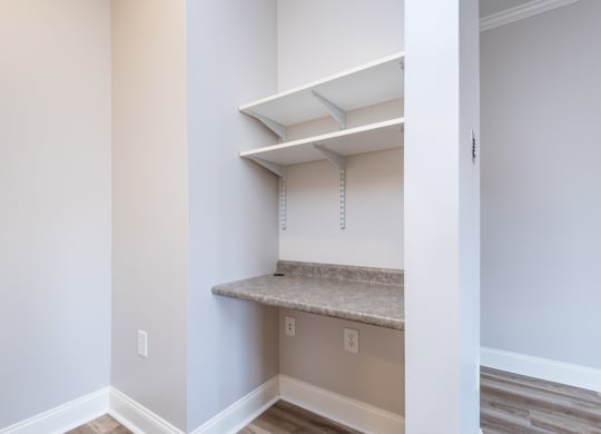 Drum hill one bedroom apartment storage space