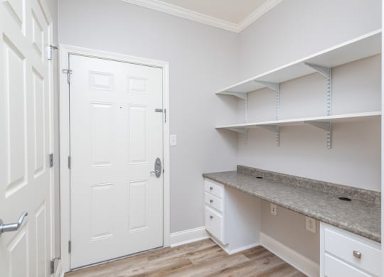 Drum Hill 2 Bedroom Apartment with extra storage space shelving
