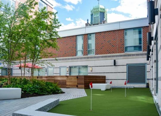 50 West broadway and 26 west broadway courtyard with putting green