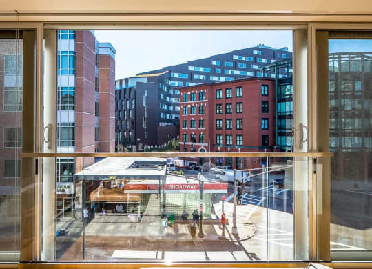 26 west broadway apartment overlooking the street across from red line
