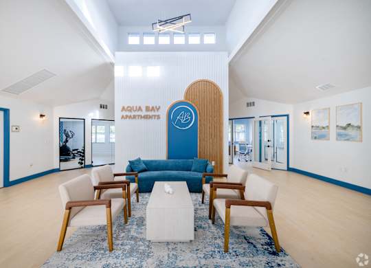 lobby at Aqua Bay Apartments in Naples, FL 34116