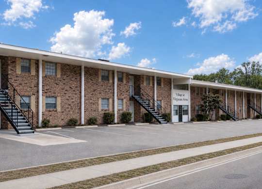 A brick building with the words "Virginia Ave" on the front.