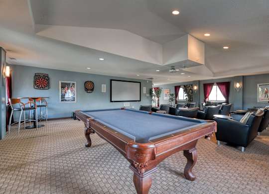 Billiards Table, Darts, Large Screen TV