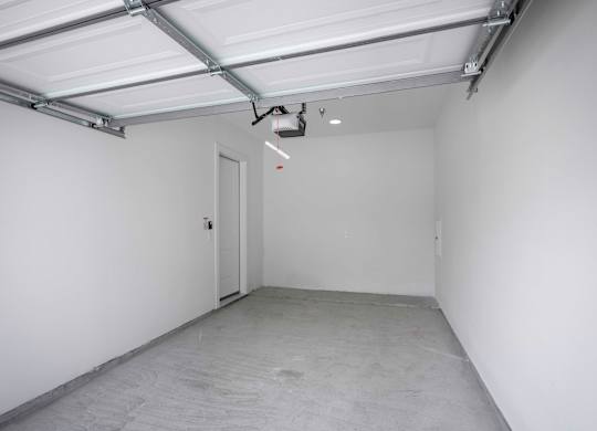 an empty finished garage