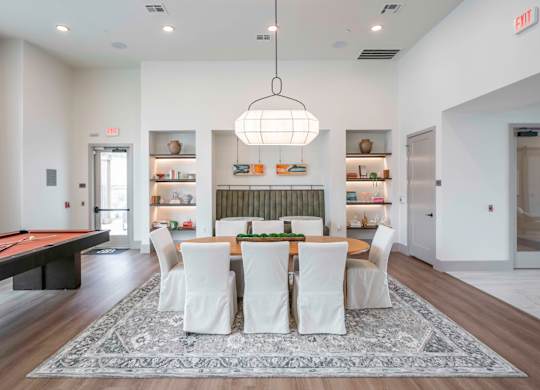 Spacious community dining area