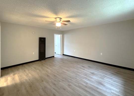 Haven on Canal classic one-bed, one-bath living room