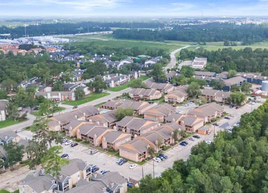 an aerial view of The Forest Apartments at 22820 Imperial Valley Drive Houston, TX 77073