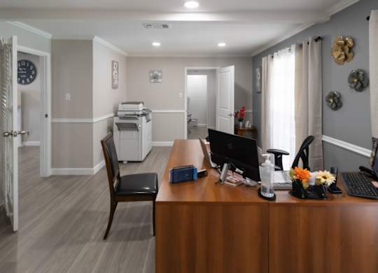 the leasing office at The Forest Apartments for rent in Houston, TX