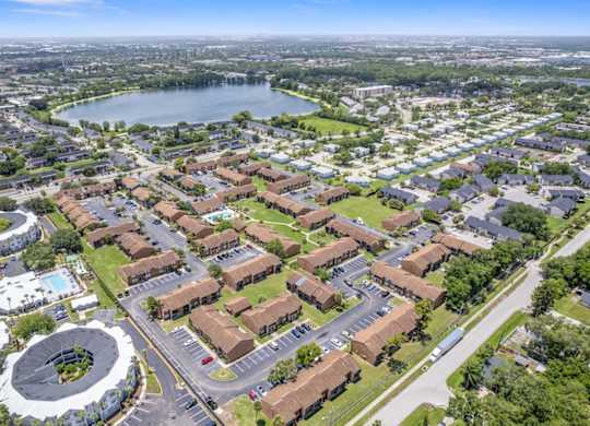 an aerial view of Winford Place Apartments at 4255 Barwood Way Orlando, FL 32839