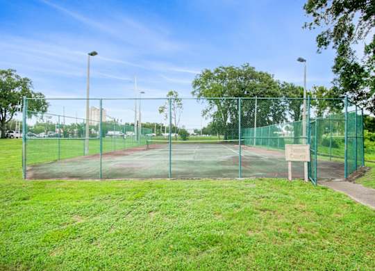 Waterview Crossing features an illuminated tennis court for residents to enjoy