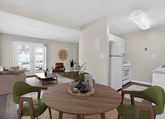 Dining area at Brentwood Apartments In Manassa VA