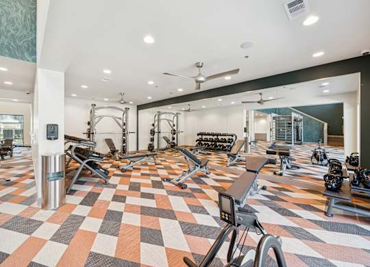 Fitness center at 1900 Parmer Apartments in Austin TX