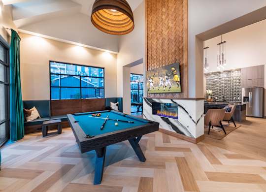Pool table at 1900 Parmer Apartments in Austin TX