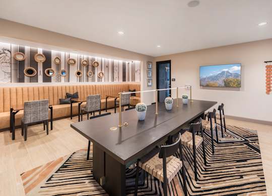 Conference table at 1900 Parmer Apartments in Austin TX