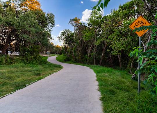 Nearby bike path at 1900 Parmer Apartments in Austin TX