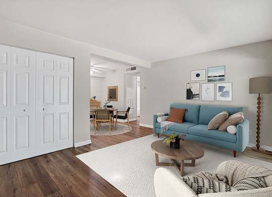 Living space area at Brentwood Apartments In Manassa VA