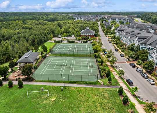 Aerial Tennis Courts and Soccer fields at Westerchester at the Pavillions in Waldorf MD