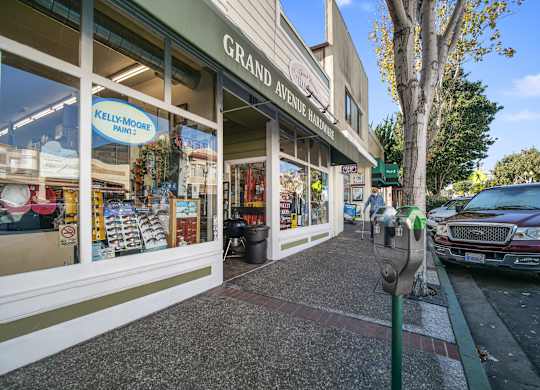 Kelly-Moore Paint store on Grand Avenue at Altitude Apartments in South San Francisco CA