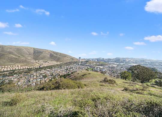 City scape at Altitude Apartments in South San Francisco CA