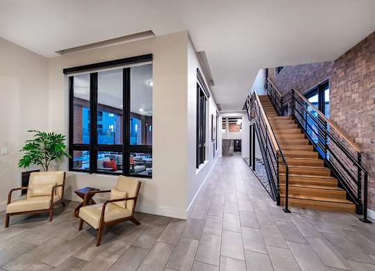 Amenity lobby at Olivean Apartments in Broomfield CO